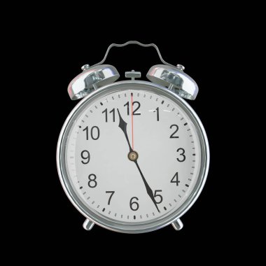 Akşam 11: 26 'da veya AM Vintage Çelik Alarm Saati