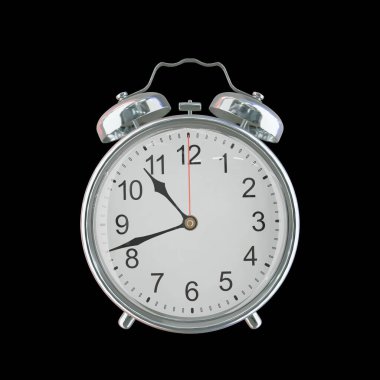 22: 42 veya AM Vintage Çelik Alarm Saati