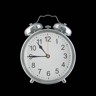 Akşam 10: 45 veya AM Vintage Çelik Alarm Saati