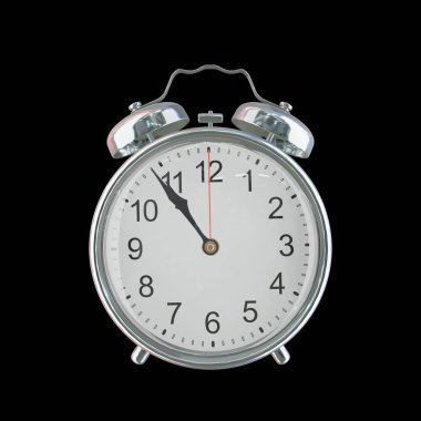 10: 54 PM veya AM Vintage Çelik Alarm Saati