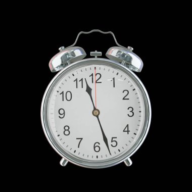Akşam 11: 27 veya AM Vintage Çelik Alarm Saati