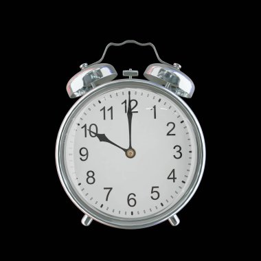 Akşam 10: 00 veya AM Vintage Çelik Alarm Saati