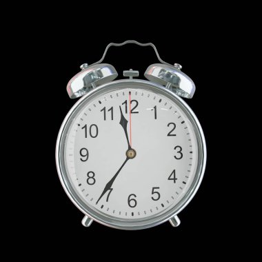 11: 36 PM veya AM Vintage Çelik Alarm Saati