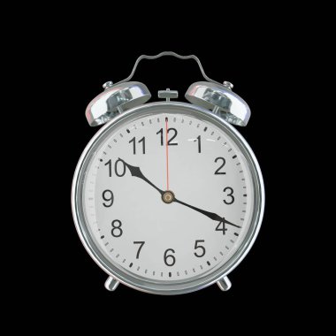 Akşam 10: 19 veya AM Vintage Çelik Alarm Saati