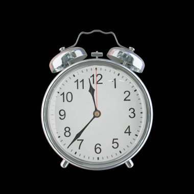 Akşam 11: 37 veya AM Vintage Çelik Alarm Saati