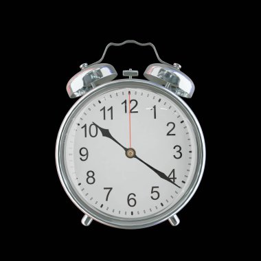 Akşam 10: 21 veya AM Vintage Çelik Alarm Saati