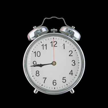 Akşam 8: 44 veya AM Vintage Çelik Alarm Saati