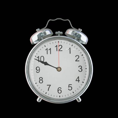 9: 49 PM veya AM Vintage Çelik Alarm Saati