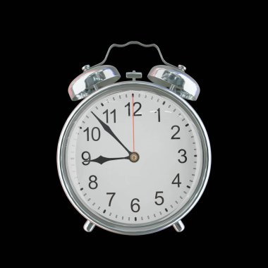 Akşam 8: 53 veya AM Vintage Çelik Alarm Saati