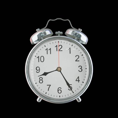 Akşam 8: 25 veya AM Vintage Çelik Alarm Saati