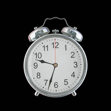 Akşam 9: 33 veya AM Vintage Çelik Alarm Saati
