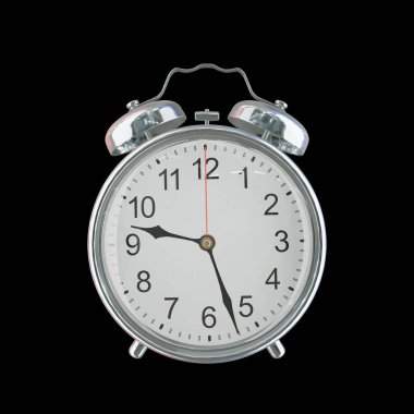 Akşam 9: 27 veya AM Vintage Çelik Alarm Saati