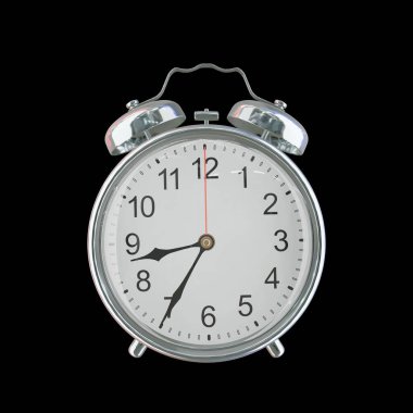 Akşam 8: 35 veya AM Vintage Çelik Alarm Saati