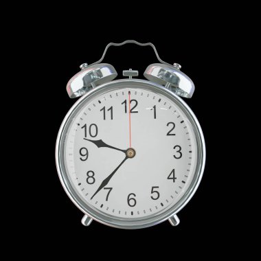 Akşam 9: 37 veya AM Vintage Çelik Alarm Saati