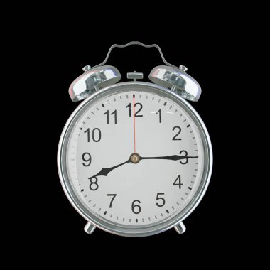 Akşam 8: 15 veya AM Vintage Çelik Alarm Saati