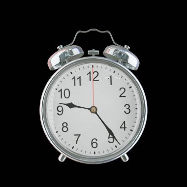 Akşam 9: 24 veya AM Vintage Çelik Alarm Saati