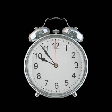 Akşam 9: 54 veya AM Vintage Çelik Alarm Saati