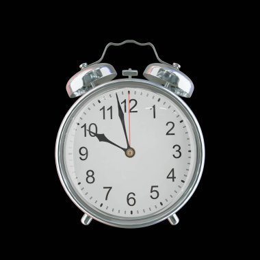 Akşam 9: 58 ya da AM Vintage Çelik Alarm Saati