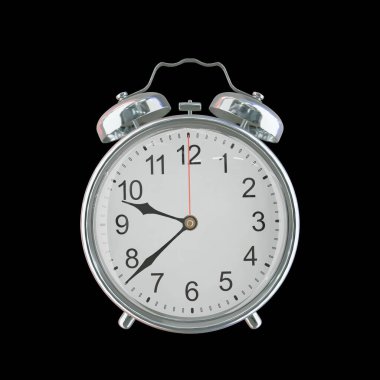 Akşam 9: 38 veya AM Vintage Çelik Alarm Saati