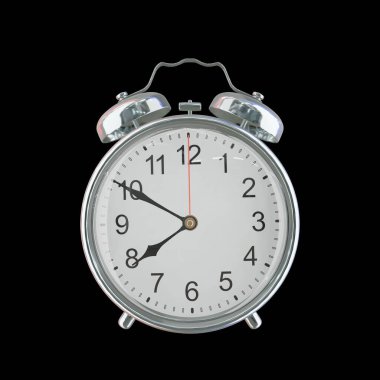 Akşam 7: 50 veya AM Vintage Çelik Alarm Saati