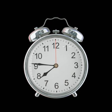 Akşam 7: 46 veya AM Vintage Çelik Alarm Saati