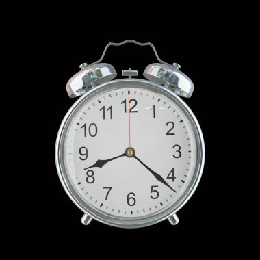 Akşam 8: 22 veya AM Vintage Çelik Alarm Saati