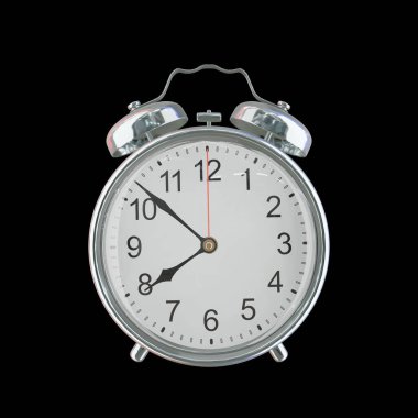 Akşam 7: 52 veya AM Vintage Çelik Alarm Saati