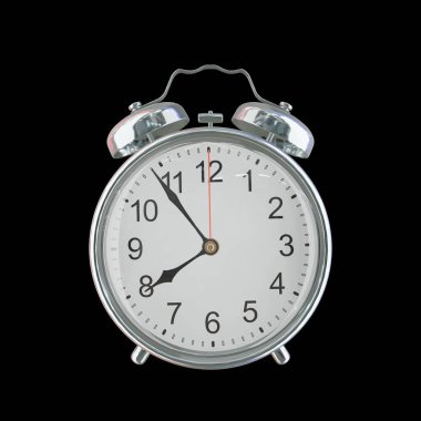 Akşam 7: 54 veya AM Vintage Çelik Alarm Saati
