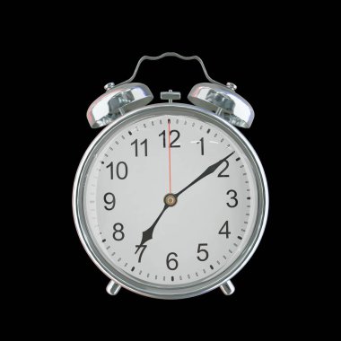 7: 09 PM veya AM Vintage Çelik Alarm Saati