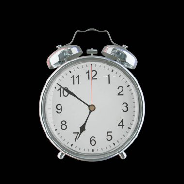 Akşam 6: 51 veya AM Vintage Çelik Alarm Saati