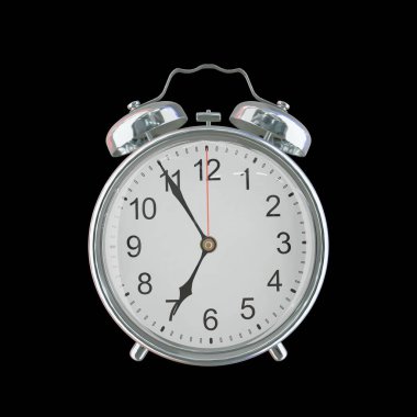 Akşam 6: 55 ya da AM Vintage Çelik Alarm Saati