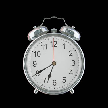Akşam 6: 40 veya AM Vintage Çelik Alarm Saati