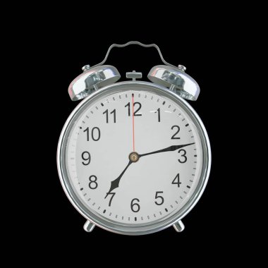 Akşam 7: 13 veya AM Vintage Çelik Alarm Saati