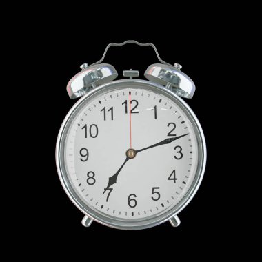 Akşam 7: 12 veya AM Vintage Çelik Alarm Saati