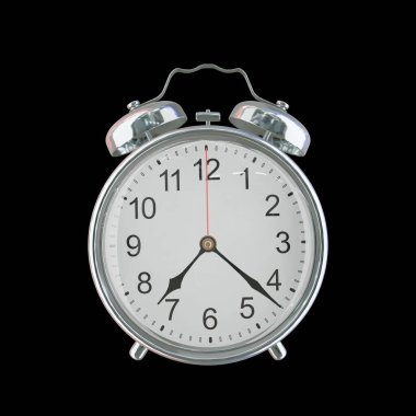 Akşam 7: 22 veya AM Vintage Çelik Alarm Saati