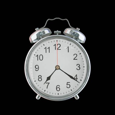 Akşam 7: 21 veya AM Vintage Çelik Alarm Saati