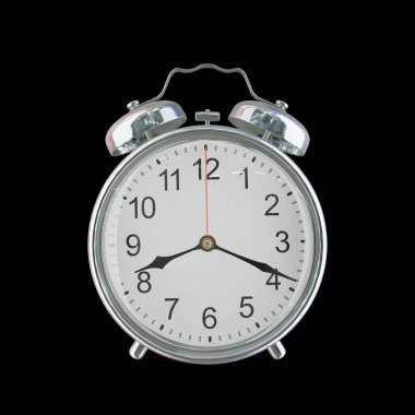 Akşam 8: 19 veya AM Vintage Çelik Alarm Saati