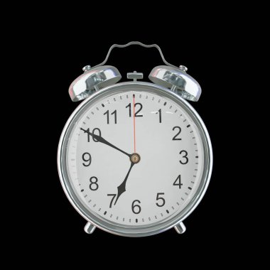 Akşam 6: 50 veya AM Vintage Çelik Alarm Saati