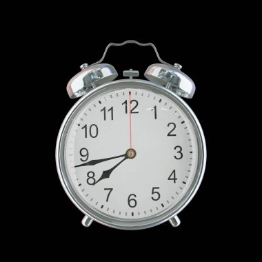 Akşam 7: 43 veya AM Vintage Çelik Alarm Saati