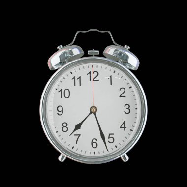 Akşam 7: 27 veya AM Vintage Çelik Alarm Saati