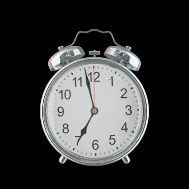 Akşam 6: 58 ya da AM Vintage Çelik Alarm Saati