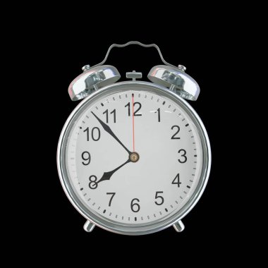 Akşam 7: 53 veya AM Vintage Çelik Alarm Saati