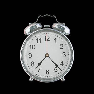 Akşam 7: 23 veya AM Vintage Çelik Alarm Saati