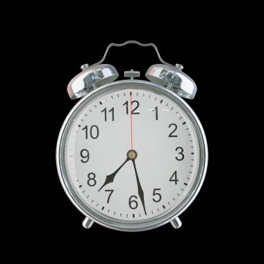 Akşam 7: 28 veya AM Vintage Çelik Alarm Saati