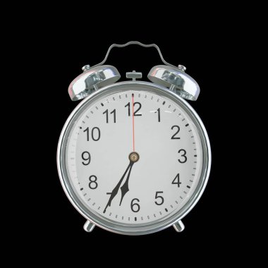 Akşam 6: 35 veya AM Vintage Çelik Alarm Saati