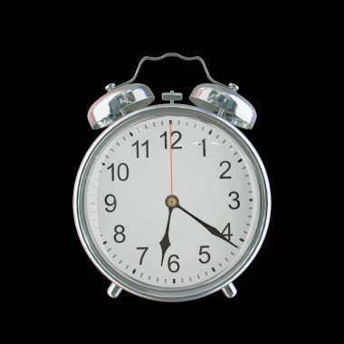 Akşam 6: 21 veya AM Vintage Çelik Alarm Saati