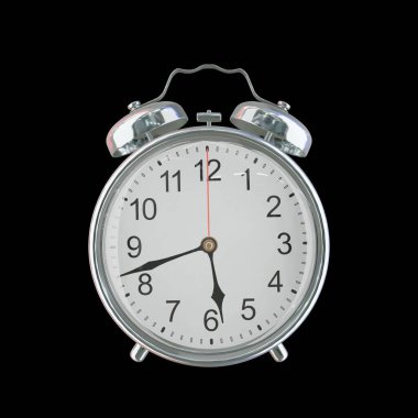 Akşam 5: 42 veya AM Vintage Çelik Alarm Saati