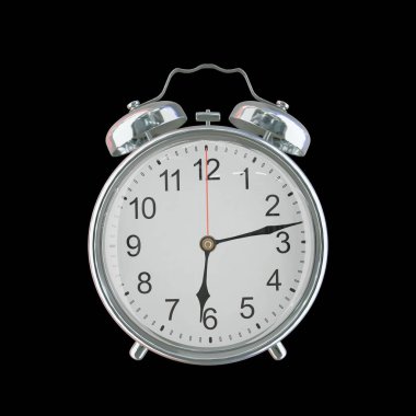 Akşam 6: 13 veya AM Vintage Çelik Alarm Saati