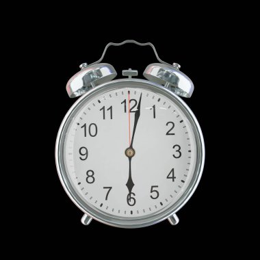 Akşam 6: 02 ya da AM Vintage Çelik Alarm Saati