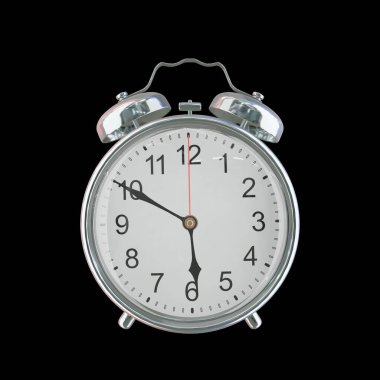 Akşam 5: 50 veya AM Vintage Çelik Alarm Saati